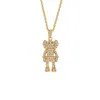 Pendant Necklaces Karopel Iced Out Cartoon Puppets Necklace For Women Men Full Zircon Pendants Jewelry Making