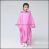 Raincoats Non Disposable Raincoat Plastic Clear Child Traveling Hooded Poncho Rainwear Emergency Rain Wear Pure Color Fast 4 2Cj E19 Dh6Hj