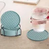 Tapetes de mesa Posavasos de silicona para bebidas Juego de 8 Copa resistente al calor Mate Se adapta a cualquier tamaño Vasos para beber Suave