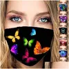 Designer Masks Iced Silks Earloop Mouth Mascarilla Printing Butterflies Face Masks Anti Dust Dustproof Respirators Durable 2 Dhgarden Dhois