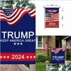 Altre forniture per feste festive 30X45Cm Trump 2024 Flag Maga Kag Republican Usa Bandiere Anti Biden Never America President Funny Garden Dh3O5