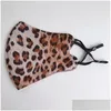 Máscaras de diseñador Estampado de leopardo Mascarilla protectora Respirador transpirable Lavable Reutilizable Mascarilla Apuesto Personalidad Unisex Dhgf8