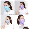 Designer-Masken Sommer-Gesichtsmaske Nackenschutzmasken Atmung Mund Atemschutzmasken Lady Printing Sunsn Haushalt Schutz 2 4Gy Uu Dhsc9