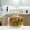 Garrafas de armazenamento picles Jar Jar e molhar Dispensador ampulheta com filtro de alimentos para o separador de cozinha em casa Organizador pequeno