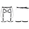 Belts Women's Sexy Leather Harness Garter Belt Punk Leg Tassel Chain Cage Waist Cross-Bundle Bondage Cosplay Jewelry Adult Games