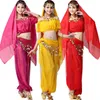 Sahne Wear 4pcs/Set Kadınlar Göbek Dans Para Kabilesi Oryantal Dans Takım Set Performans Bellydance Kostümleri Kadın