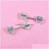 Nipple Rings Sexy Women Heart Nipple Rings Stainless Steel Tongue Bar Body Piercing Jewelry For Gift Drop Delivery Dhs3I
