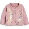 Cardigan Little Maven Kids Girls одежда Прекрасная розовая кроличья свитер с цыплятами хлопковой толстовки осенняя одежда 2 до 7 лет 221125