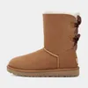 2022 Snow Boots Mini Snow Boot Plush Warm Suede Shoes Designer Ladies Cotton Fabric Witly Autumn Cours