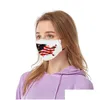 Designer maskerar Amerika självständighetsdagen ansiktsmask nationell flagga barn adt mascarilla trumf respiratorer justerbara dammtät g dhgarden dhswx