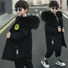 Down Coat Winter Fashion Clothes For Boys MedLength Down Jacket tjock varm kappa Casual Parka för tonåring med stor päls krage 414y 221125