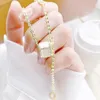 Pendant Necklaces Lns Fashion Design Opal Women Necklace Luxury Plated 3 Layers 14k Gold High Quality Elegant Simple