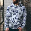 Herrtröjor Höst och vinteranpassad kamouflage mode 3D -tryckmönster Sweatshirt Pullovers Streetwear Fleece Coats