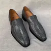 Kleid Schuhe Authentische Sand Rochenleder Geschäftsleute Schwarze Loafer Exotische Echte Skate Haut Männliche Slip-on Hochzeit Für Anzüge