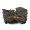 ST776 Guantes de manopla de medio dedo Remaches Guante de cuero negro para conducir motocicletas