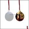 Dekoracje świąteczne sublimacja pusta ornament świąteczny podwójny świąteczny wisiorek drzewa mti kształt aluminiowy talerz metalowy tag