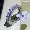 Ins Top Sell Luxury Jewelry 3 Style 925 Sterling Silver Pear Cut White Topaz CZ Diamond Gemstones Eternity Women Wedding Finger RI5444492