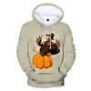 Men's Hoodies Thanksgiving Days Hip Hop Kpop 3D Cute Men Women Hoody Sweatshirt High Quality Clothes Boys Girls Casual Pullovers