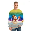 Felpe con cappuccio da uomo Buon Natale Pupazzo di neve Kawaii 3d Pullover Moda Uomo Donna Felpe senza cappuccio Casual Manica lunga Sport Felpa con cappuccio Top