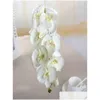 Couronnes de fleurs décoratives Fleurs décoratives Élégant Danse Phalaenopsis Soie artificielle Noël Maison Ornement Bouquet De Mariage Dh9Rn