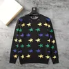 Duyou okrągły sweter Sweater Sweater Men Gothic Letter Print Pullover Harajuku bawełniane swetry dla kobiet 84569