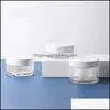 Packing Bottles Eye Cream Glass Wax Jar White Lid Separate Bottlings Transparent Bottle Easy To Use Convenient For Travels 3 5Qy E2 Dhlnu