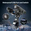 Car Motorcycle Mobile Phone Holder Stand Mount for Moto Motorbike Cell Phone GPS Support with Waterproof QC 3.0 USB Charger