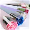 Other Festive Party Supplies 20Pcs/Set Single Rose Plastic Package Transparent Flower Wrap Paper Opp Bag Floral Packaging Bags 239 Dhkw4