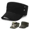 Berets Summer Buttonhole Outdoor Sport Militaire Caps Men Ademend Cadet Army Cap Flat Top Hoed fietsen Running honkbal