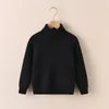 Cardigan Corean осень девочки для девочек мальчики Свитер Turtleneck Kids вязание пулвер