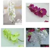 Couronnes de fleurs décoratives Fleurs décoratives Élégant Danse Phalaenopsis Soie artificielle Noël Maison Ornement Bouquet De Mariage Dh9Rn