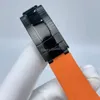 メンズ腕時計 MAD オールブラックストラップ 2813 自動巻きムーブメントサファイアガラス個性腕時計レッドスケールベゼル火山鋼ケース時計