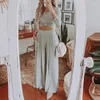 Women's Two Piece Pants Women 2022 Elegant O-Neck Long Sleeves Tops&Long Ladies Casual Solid Color Leisure Suit Autumn Knitted Rib