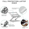 Stojak z laptopa samochodowego aluminium regulowany uchwyt laptopa multimkątowy stojak na rozkład Składany notebook laptopa stojak 10-17.3 ”