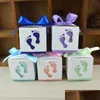 Emballage Cadeau Coffrets Cadeaux Créatifs Pour Bébé Fête Carré Papier De Mariage Doux Cas Évidé Conçu Empreinte Boîte De Bonbons Bonbonnière 0 Dhn7H