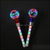 Party Decoration Light Stick 12 16 Lights Round Ball Butterfly Rotate Color Flash Lamp Circle Vocal Concert Luminescence Magic Wand DHSW5