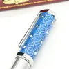 Luxury CT Classic Octagon Green Drawbench Ballpoint Pen Silver/Golden Clip med serienummer som skriver smidigt