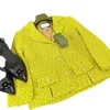 Women's Wool Blends Designer Mini High Edition 22GU Single Row Lapel Women Wool Coat High-End Clothing 9qos