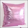 Pillow Mobile Cushion Artificial Pu Mti Colors Throw Pillow Simple Style Home Furnishing Sofa Monochrome Pillows New Arrival 10Zf L1 Dhcvw