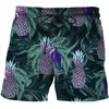 Мужские шорты абстрактные ананасовые шаблоны мужские пляжные брюки фитнес быстро сухря