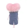 Vêtements pour chiens manteau chaud d'hiver pour chiens veste polaire Teddy fausse fourrure capuche cordon salopette XS S M L XL