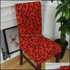 Housses de chaise Stretch Force Chair Ers Mticolor Retro Printing Sliper Half Wrap Seat Er El Wedding Banquet Supplies 8 5Wl Ii Drop Del Dhknt