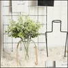 Fleurs décoratives couronnes eucalyptus livraison de fleurs artificielles avec riz secteur de la maison familiale tenant de fausses fleurs pour décoration murale dhmqr