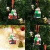Decorações de Natal, árvore de decoração de Natal ao ar livre Sorriso pingente de bênção DIY Candies House Whole Family Sled Ornament PE DH4E3