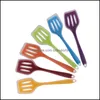 Utensílios de cozinha sile cozinha colheres de utensílios antiaderentes utensílios de cozinha ferramentas de ovo de peixe frigideira pan scoop shovel spata 30x8cm 20 dhf2k