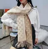 2023 Lyx Vinter Cashmere Scarf Pashmina For Women Brand Designers varm Mode imitera Ull Lång Sjal Wrap A1