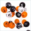 Dekoracja imprezy Halloween balon lateks drukowania nietoperzy mti style balony festiwal impreza czarna pomarańczowa dekoracyjna gracz lotniczy dhrta