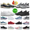 97 Mens Running Shoes Triple Black White Gum Pull Tab Sean Wotherspoon 97s Jesus Gradient Fade Worldwide Men Women Trainers Outdoor Sports Jogging Walking Sneakers