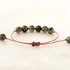 Strand Simple Beads Macrame Bracciale 8MM Labradorite Friendship Bracciali Boho Hippie regolabili per donna