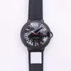 有名な男性機械2824自動腕時計ブラックキャンバスカレンダーウォッチローマナンバークロック男性サファイアガラス時計42mm